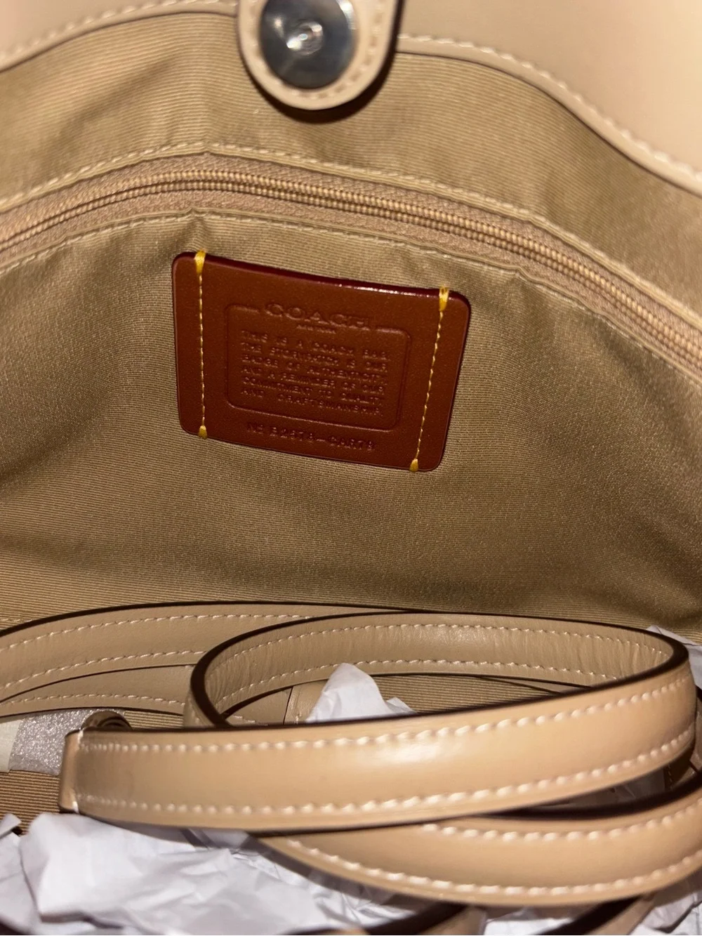 NWT Coach NYC Lemon Mini Tote Crossbody Bag / Matching Zip Card Case & Dust Bag